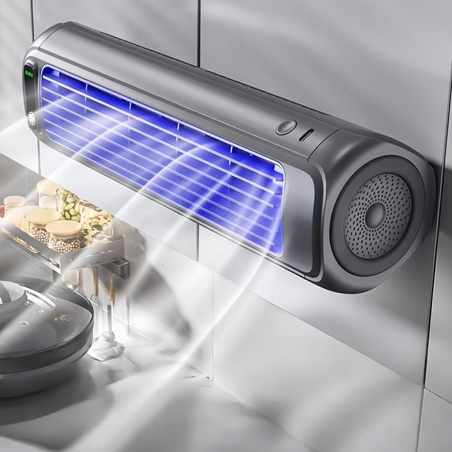 초강력 급속냉각 미니 냉풍기 소형 벽걸이 선풍기 저소음 휴대용 무선 이동식 에어컨 무타공 실내 에어컨 사무실 주방 욕실, 차콜