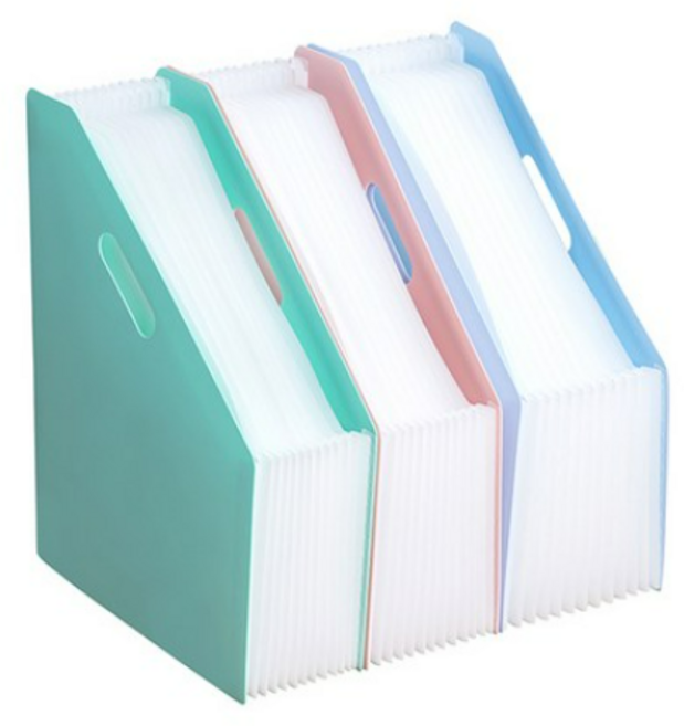 델리 마카롱 파스텔 폴딩 아코디언 파일홀더 스탠드타입 3종 세트, 랜덤3종, 1세트