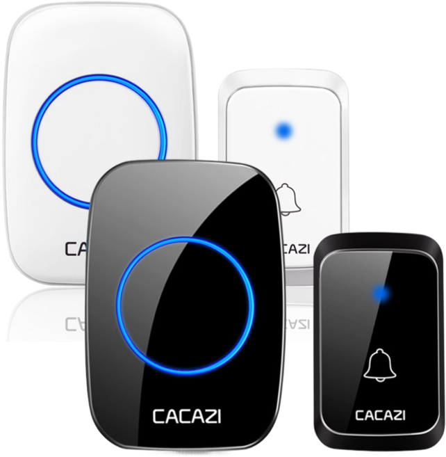 무선도어벨 무선 초인종 스마트 차임벨 블랙, 1세트