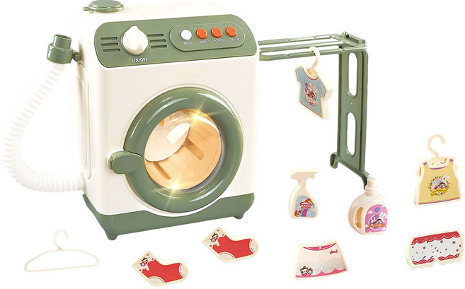 꼬마천사 작동 가전 주방놀이 세탁기 빨래 놀이 세트, 1개