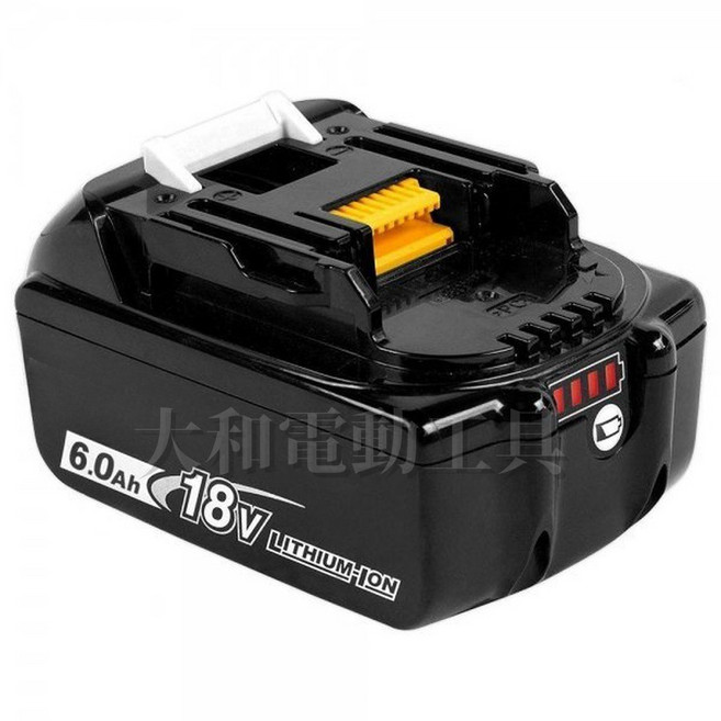 18V 6.0Ah 鋰電池 電芯保護 電量顯示 電動工具電池, 1個, BL1840 6Ah晶片電池*1