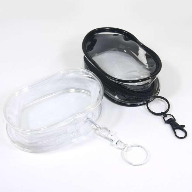 pvc 연질 투명 미니파우치 인형 열쇠고리 케이스
