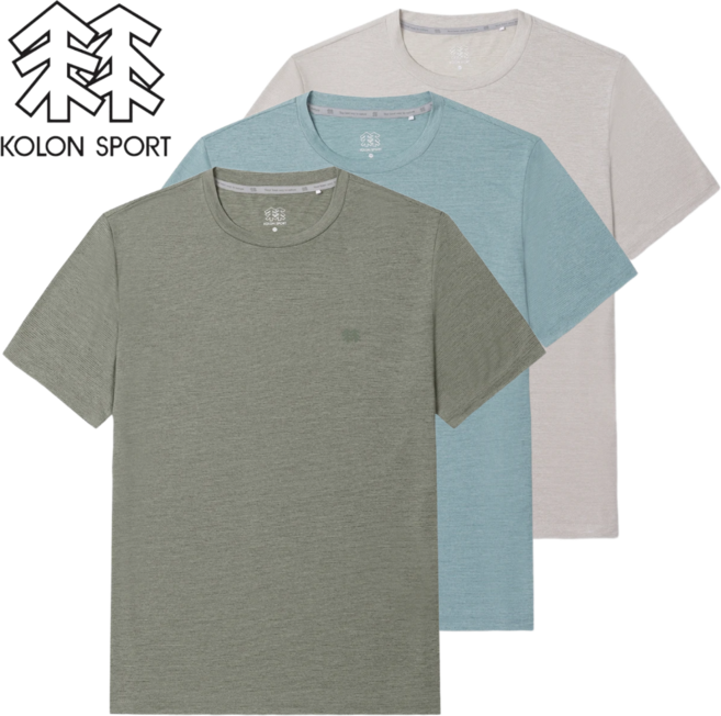 [매장발송]코오롱스포츠 남성 반팔티 라운드 등산 골프 조깅 티셔츠 상의