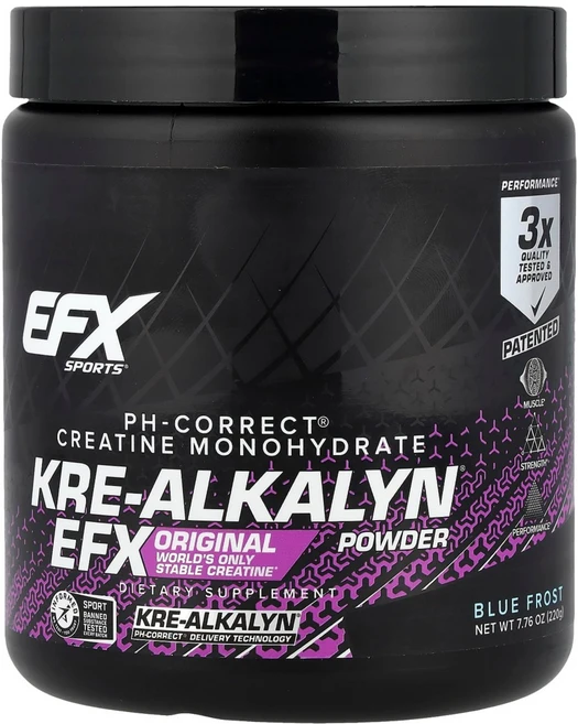 EFX 스포츠 Kre-Alkalyn 분말 블루 프로스트 220g(7.76oz), 블루프로스트 1병, 1개 - 쿠팡
