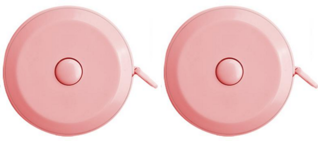 마카롱 미니 줄자 1.5M 다이어트줄자, 2개, 핑크+핑크