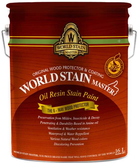 삼화페인트 월드스테인마스터 16리터 무광 목재 방부목 친환경 오일스테인, 1개, 16L, WS-3013 로즈우드
