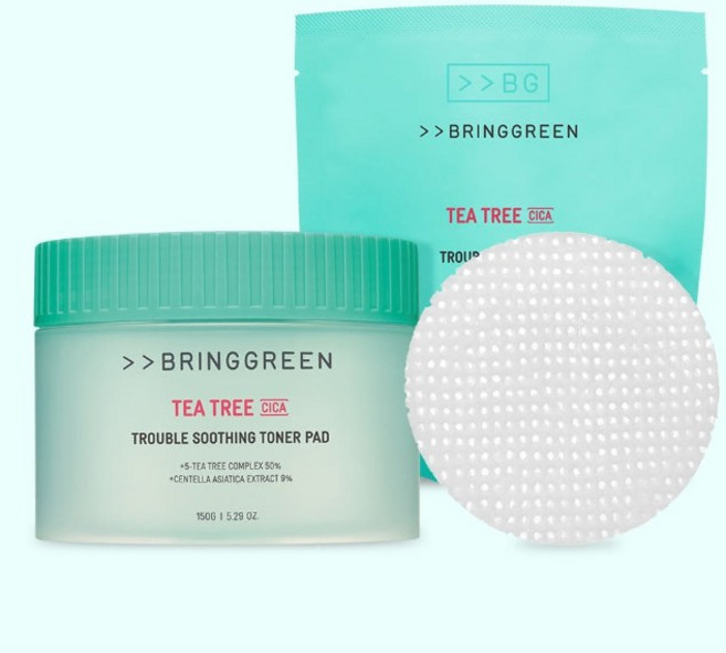 브링그린 티트리 시카 트러블 수딩 토너 패드 리필기획 90매+90매, 2개