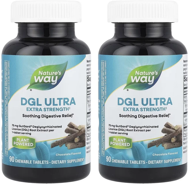 네이처스웨이 DGL 울트라 츄어블 타블렛 90개입, 90정, 2개 - 쿠팡