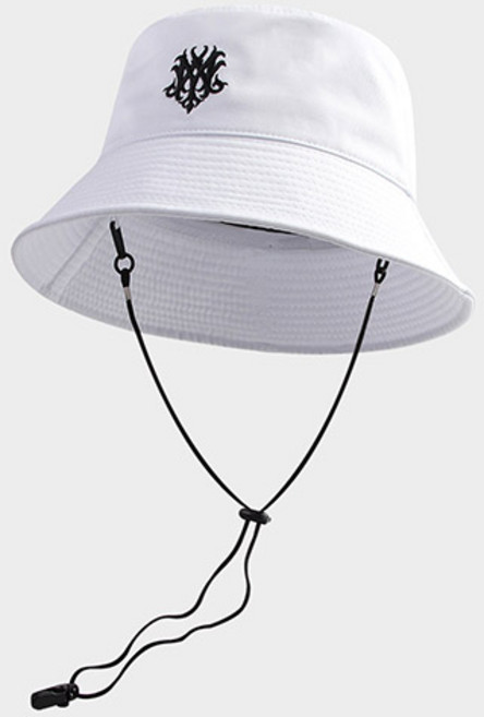 MQUM 페이드 코튼 골프 모자, 화이트