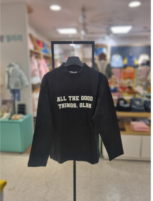 [OPR아동] 픽스키즈 올리반 홀리베이직반목티셔츠 BK OE4UTS201BK