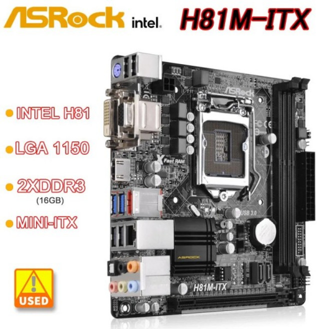 ASRock H81M-ITX Mini-ITX 마더보드 인텔 H81 LGA 1150 DDR3 16GB 지지대 i7-4790 i5-4590 i7-4770 i3-4150