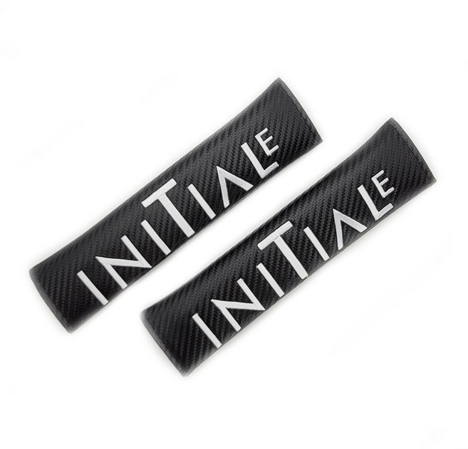 WAHA 르노삼성 카본룩 이니셜파리 사이드쿠션 안전벨트커버 QM6 QM5 SM6 XM3 틈새쿠션, 1세트, 르노 안전벨크커버(이니셜파리)-화이트