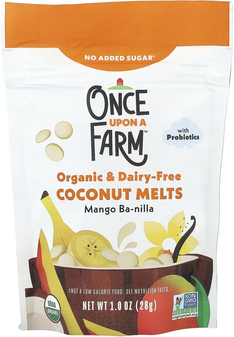 Once Upon A Farm 유기농 코코넛 멜트 유아용 망고 바닐라 28g(1oz), OnceUponAFarm유기농코코넛멜트유아용망고바닐라2, 28g, 1개 - 쿠팡