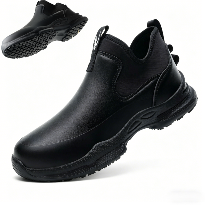 남성 초강력 미끄럼 방지 요리사 신발 신발 남자 초경량 주방화 미끄럼 기름때 방지