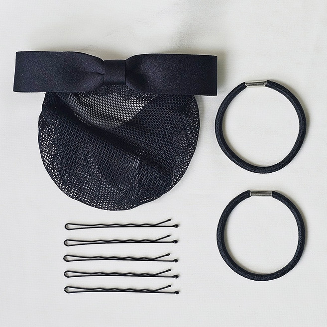 헤미쉬스타일 기본 머리망 실핀 머리끈 세트