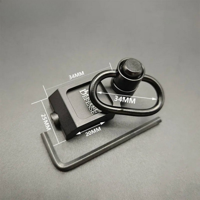 택티컬 기어 스트랩 버클 QD 슬링 스위블 20mm 피카티니 레일 마운트 베이스 퀵 디태치 (MLOK 건 액세서리, 23 BK-DD QD MLOK, 01