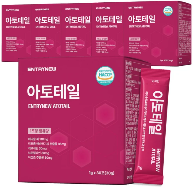 엔트리뉴 아토테일, 6박스, 30g - 쿠팡