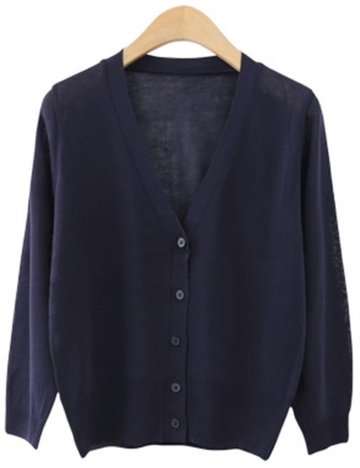 제니트 여성용 모븐 7부 브이넥 가디건 G990