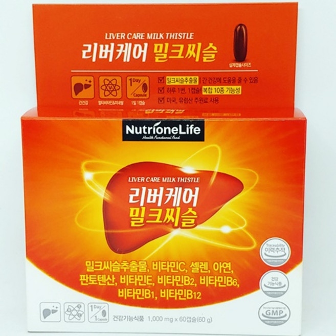 뉴트리원라이프 리버케어 밀크씨슬 1000mg X 60캡슐, 60정, 1개