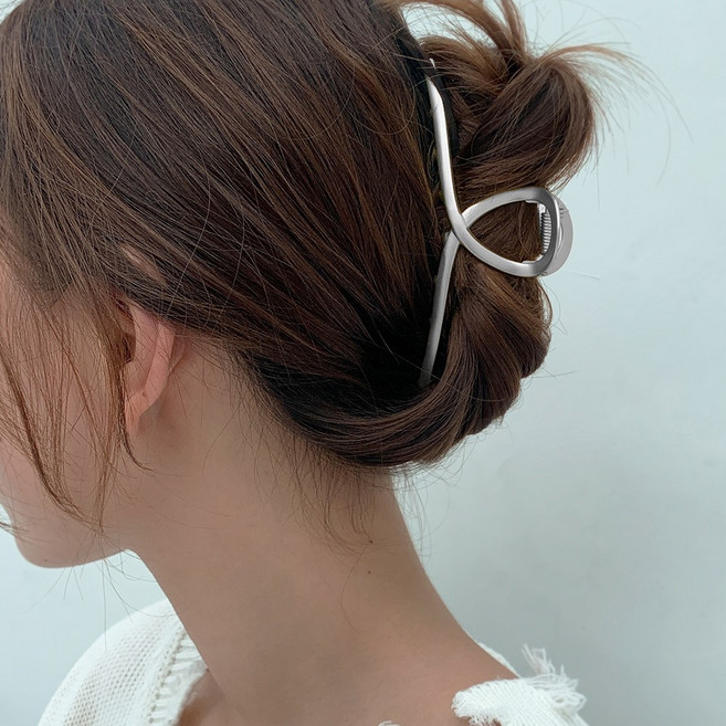 걸핀스 실드 빅 매트메탈 올림머리 집게핀 1045