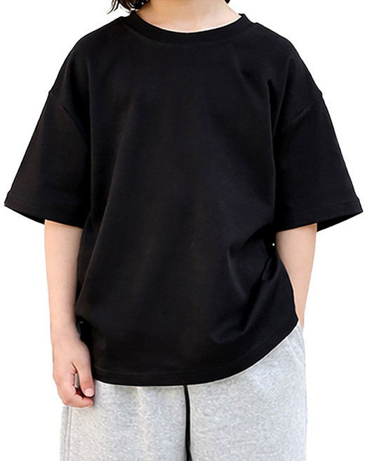 아이크레용 아동 주니어 20수 순면워싱 10컬러 박스핏 무지 반팔 티셔츠