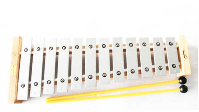 台灣製 12音鐵琴 (鋁) MIT 奧福 打擊樂器 學校音樂課 鋼琴課, 1個