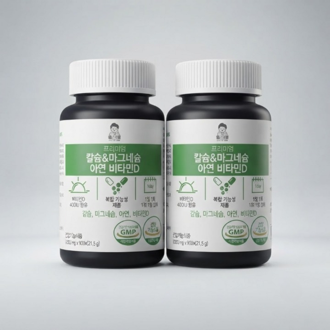 헬스브로 칼슘 마그네슘 아연 비타민D 60개월분(180정) 소비기한 28년6월16일까지