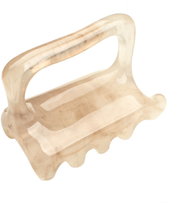 전신 꾹꾹이 두피 수지 괄사 얼굴 페이스 도구 로즈쿼츠 지압 기구 마사지기 바디 목, 그레이, 1개