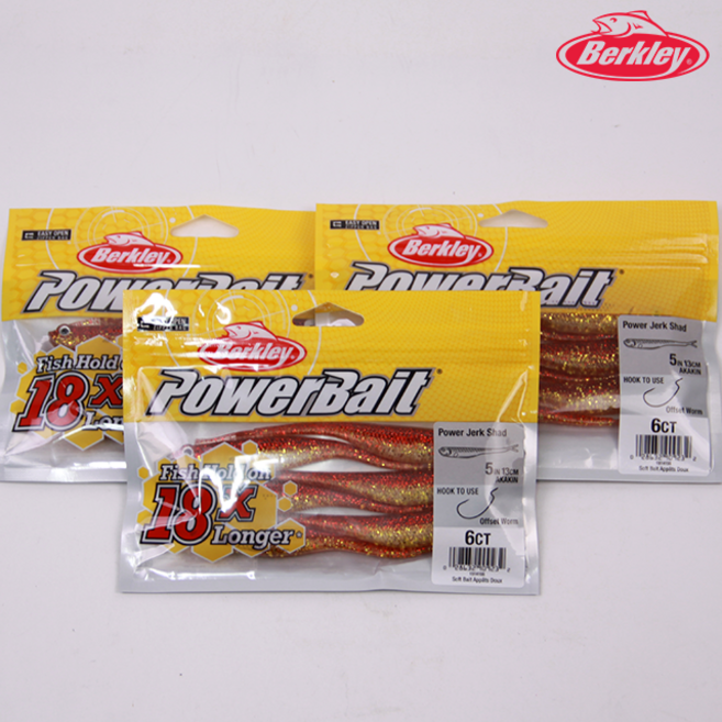 버클리 파워 저크쉐드 아카킨 5인치 다운샷 광따 웜 3개 세트, AKA - 아카킨 3개, 아카킨(AKA), 3세트, 10g