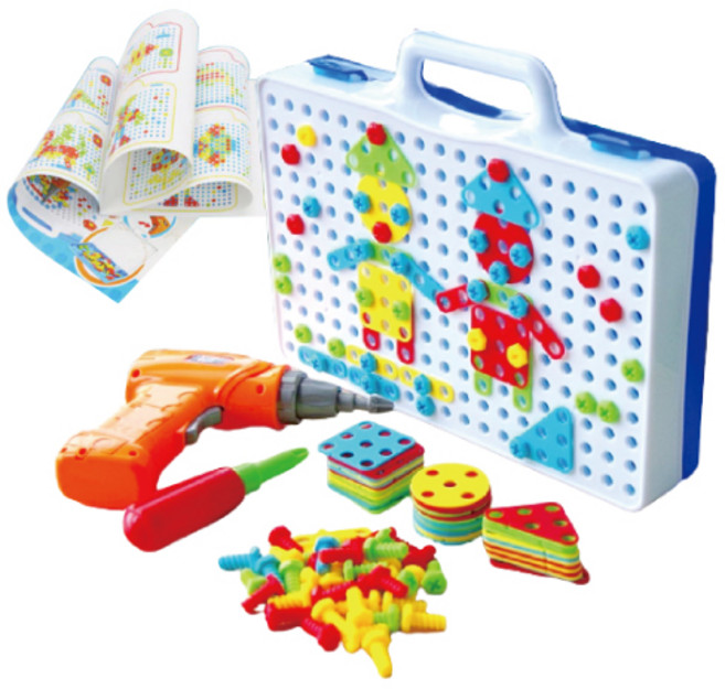 드릴 조립 블럭 공구놀이 세트, 드릴 세트 151p, 1개