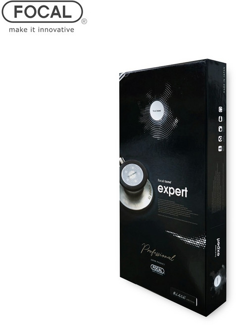FOCAL 일본 focaltone expert BLACK edition 성인·소아 양면 서스펜디드 다이어프램 더블헤드 청진기