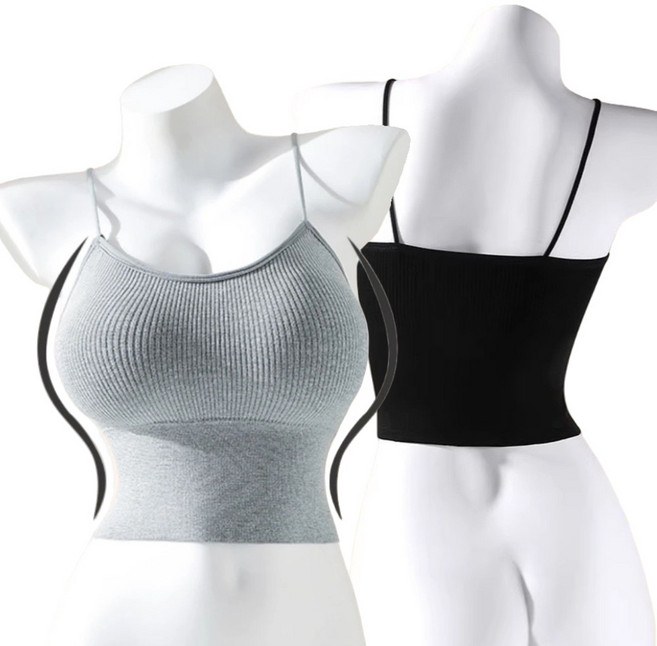 베르슈어 여성 볼륨 캡내장 나시 브라탑 2장 세트