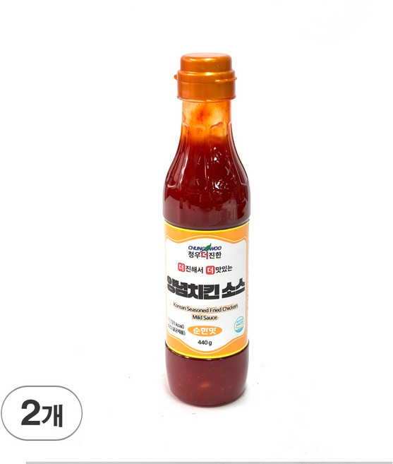 청우 양념치킨 순한맛 440g, 2개