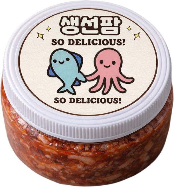 젓갈 500g 4종 오징어 낙지 창란 명란 젓갈 생선팜 밥반찬, 낙지 500g