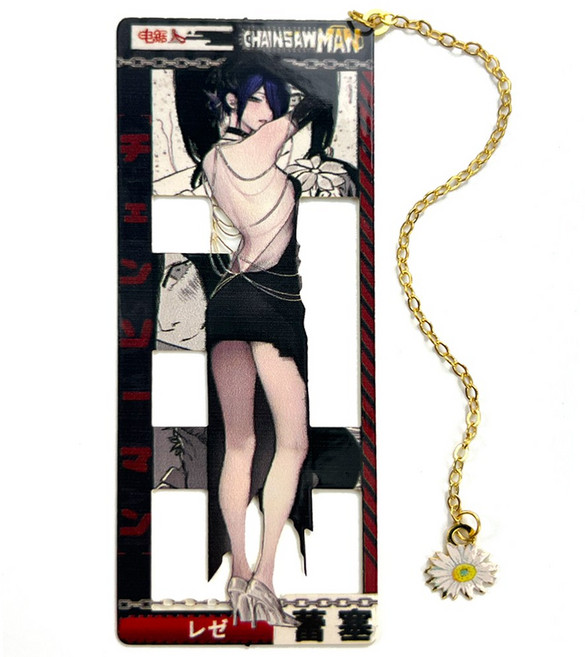 체인소맨 레제편 프리미엄 금장 책갈피 북마크 라푸유 금속책갈피, 1개, B1006