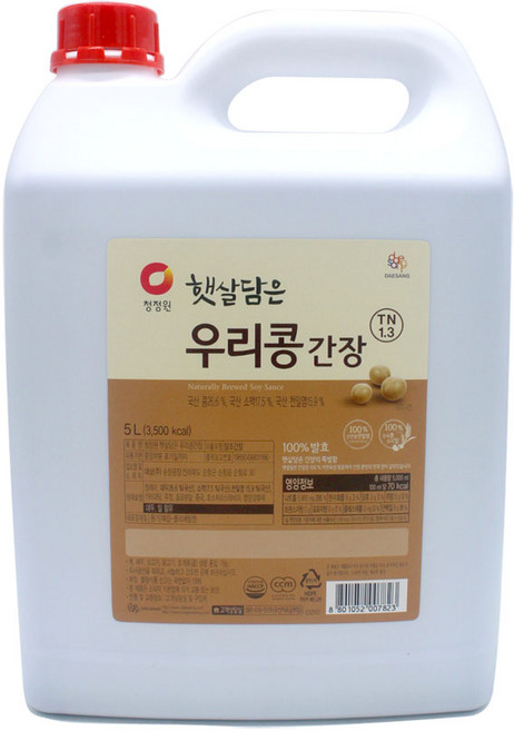 청정원 햇살담은 자연숙성 우리콩간장 5L, 1개
