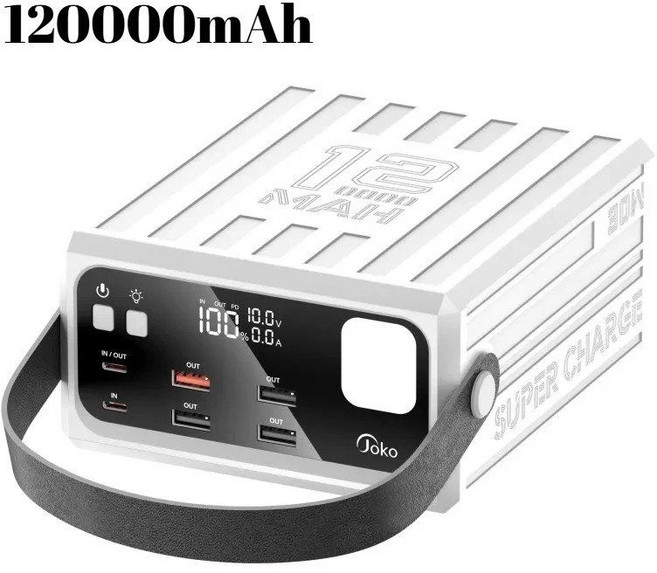 30W 빠른 충전 보조베터리 120000mAh 대용량 휴대용 충전기 아이폰 야외 캠핑 Powerbanks에 대 한 외부 배, 03 White 120000mAh, 01 위의 100000mAh