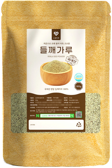 소생마켓 당일생산 햇 들깨 100% 국내산 반탈 들깨가루, 1개, 300g