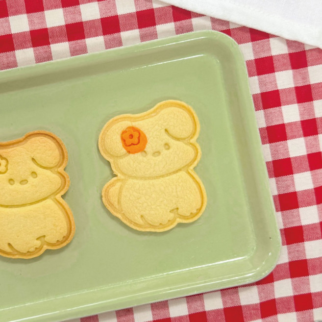 강아지 쿠키커터 쿠키틀 강아지의 날 선물 디저트 홈베이킹 애견간식, 1개, GM0185_꽃개