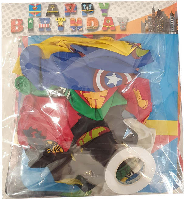 어벤져스 마블 가랜드 다발 풍선 세트 히어로 특별한 생일 축하 장식, 마블가랜드풍선세트