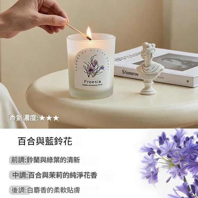 ziwoo 奶油風太空鋁浴室置物架, 百合與藍鈴花 白, 1個