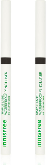 이니스프리 심플라벨 워터프루프 펜슬 라이너, 02 딥 브라운, 2개