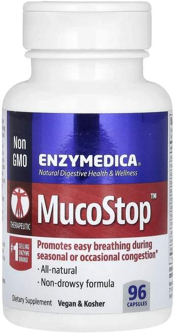 새해 첫좋은선물 Enzymedica MucoStop 캡슐 96정 제대로 할인합니다, 1개 - 쿠팡