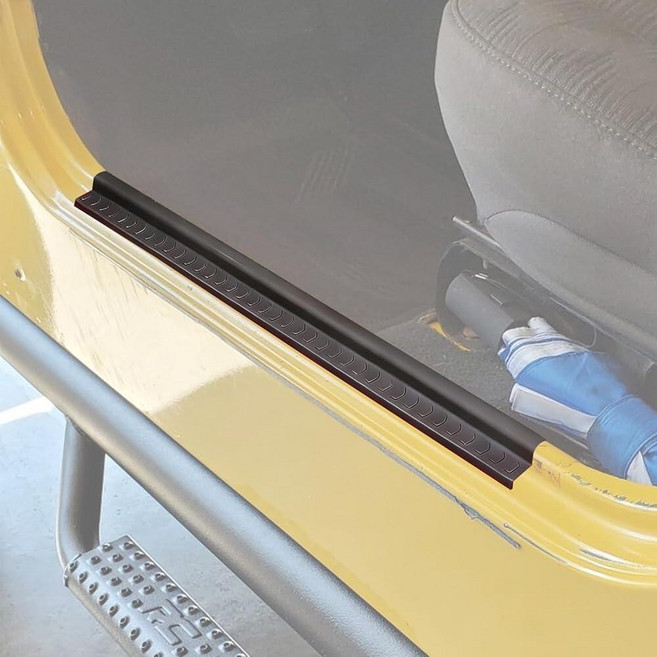 Hilopexi Rubber Door Sill Entry Guard Scuff Plate Anti-Scratch Protector for Jeep Wrangler TJ 1997, Hilopexi Rubber Door Sill Entr
