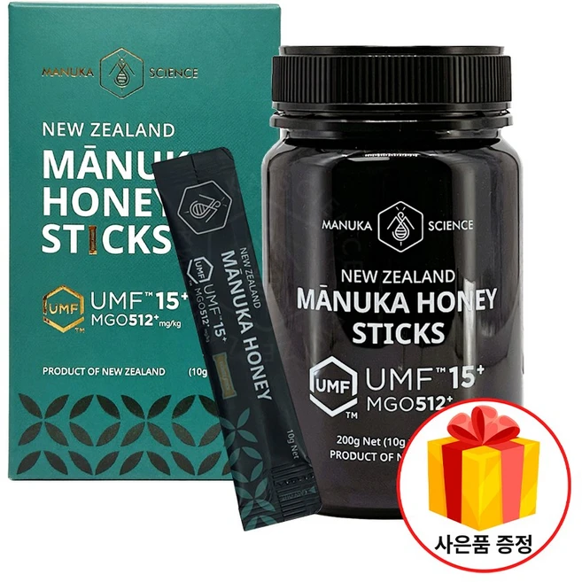 마누카사이언스 마누카 스틱꿀 UMF15+ 20개입, 1개, 200g - 쿠팡