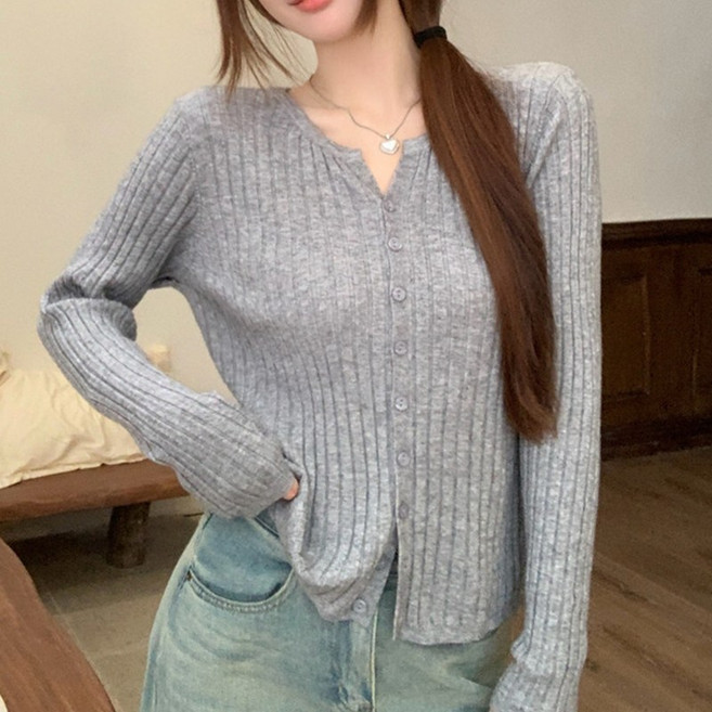 스피세프 패션 여성 가디건 예쁜 무지 여성 니트