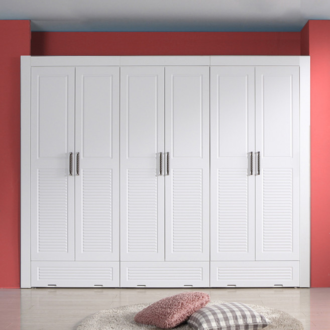 국내제작 직접배송 키높이 하프루바 서랍형 2430mm 장롱 옷장 이불장 양복장, 화이트