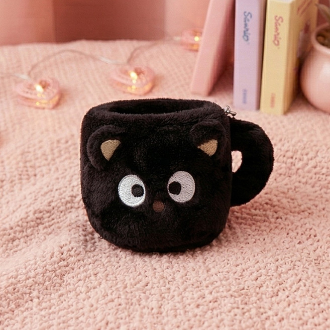 산리오 캐릭터즈 보들보들 미니 봉제머그 키링 키홀더 열쇠고리 가방고리, 1개, 초코캣