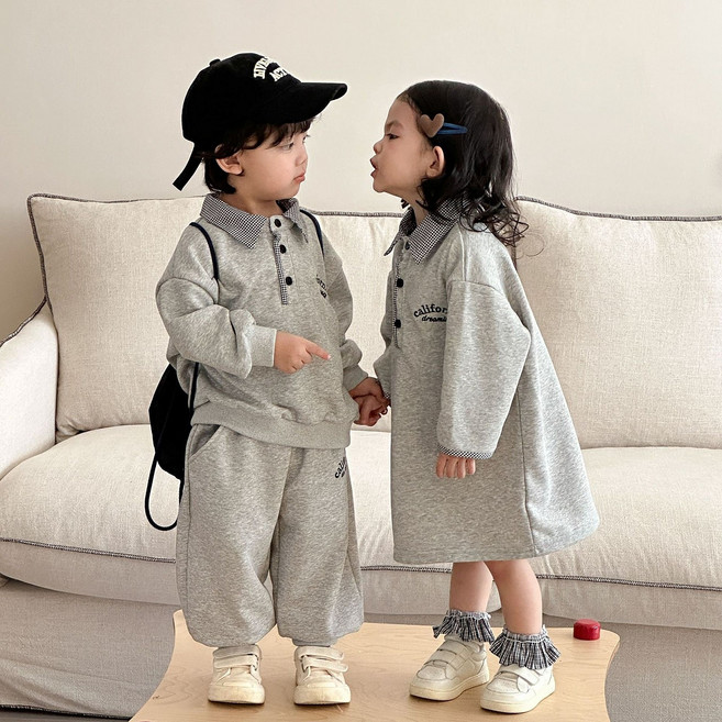 아동 남매룩 아기 커플룩 어린이 등원룩 키즈 단체복 봄 가을
