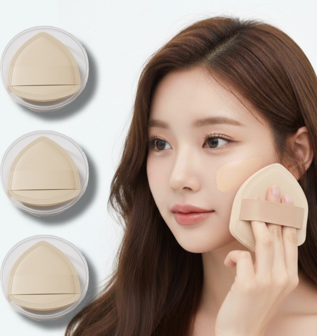 모노제이 아기궁둥이 모찌 대왕 퍼프, 3개, 아이보리